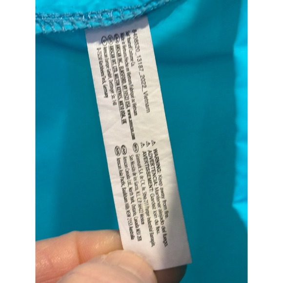 Amscan Retro 80s 90s Colorblock Windbreaker Jacket Blue Pink Chevron Zip Up - Picture 5 of 10